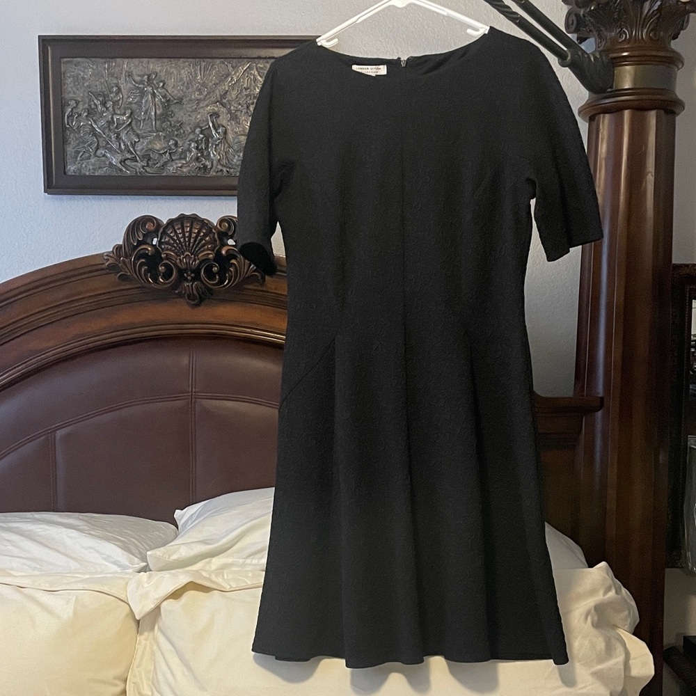 London Style Classic Black Midi Dress